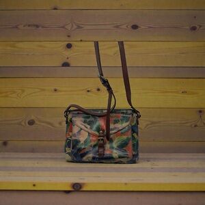 Patricia Nash Avellino Crossbody Bag Spring Multi Print Leather Floral Purse